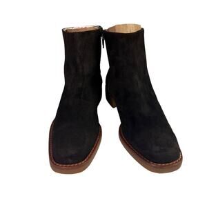 Anne Klein Womens Suede Leather Low Heel Ankle Booties Shorties